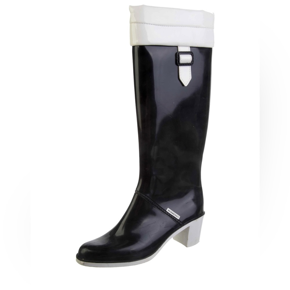 Burberry Rubber Color Block Pattern Rain Boots - image 1